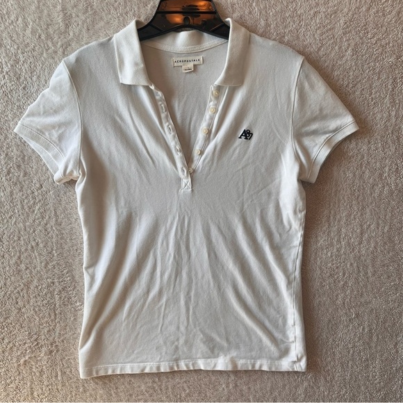 Y2K Aeropostale Women’s Polo Size Large Fitted 00s University College Fashion - Picture 5 of 8